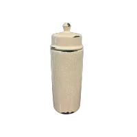 Timeless Handcrafted Crackle-Glazed Ceramic Jar – Image 1
