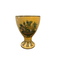 Vintage Hand Painted Ceramic Vase with Crackle Highlights – Image 1