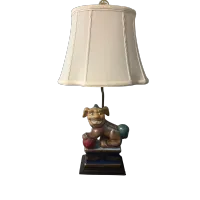One of a Kind Vintage Ceramic Dog Lamp – Image 1