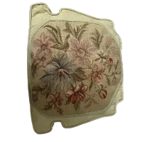 Vintage Floral Needlepoint Seat Cushion – Image 1