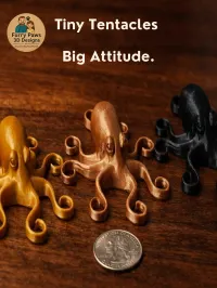 Octopus Desk Decor Squad – Set of 3 (Gold, Bronze & Midnight Black) – Image 2