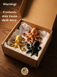 Octopus Desk Decor Squad – Set of 3 (Gold, Bronze & Midnight Black) – Image 4