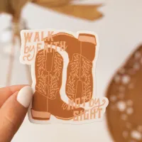 Walk by Faith Cowboy Boots Sticker – Image 1