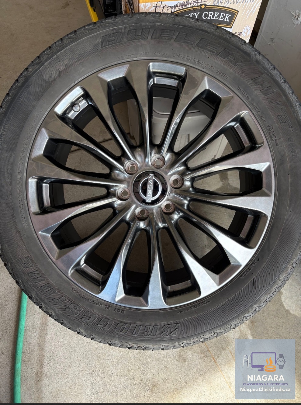 22" OEM Nissan Armada Platinum Wheels & Tires + TPMS + Lugs (Like New!) – Image 8