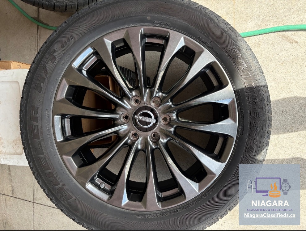 22" OEM Nissan Armada Platinum Wheels & Tires + TPMS + Lugs (Like New!) – Image 10