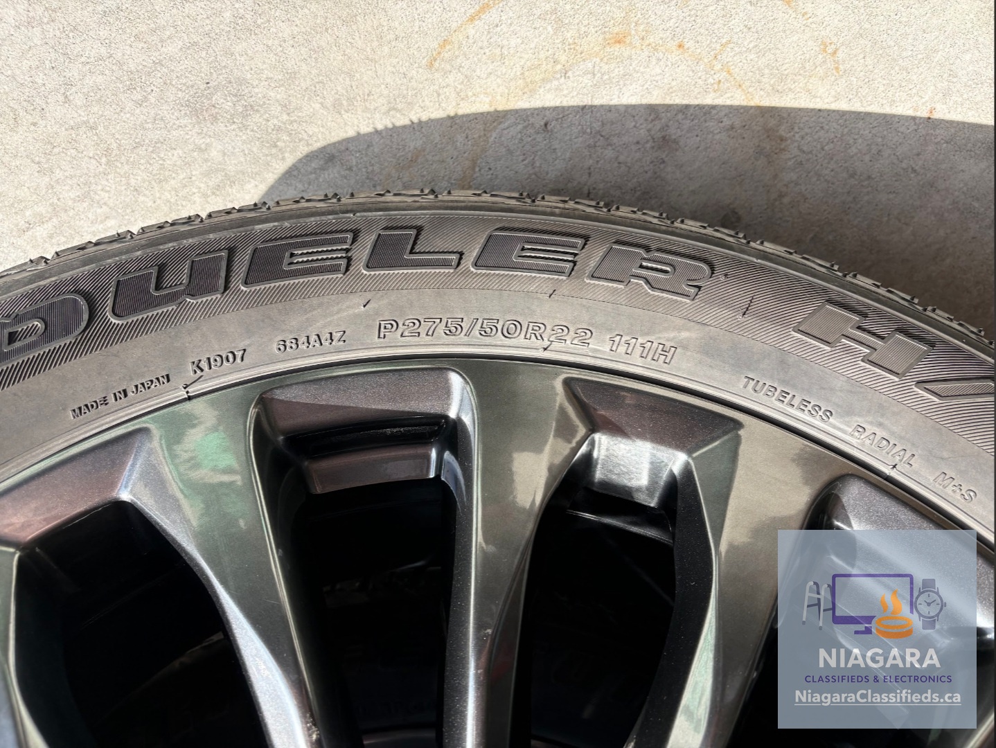22" OEM Nissan Armada Platinum Wheels & Tires + TPMS + Lugs (Like New!) – Image 2