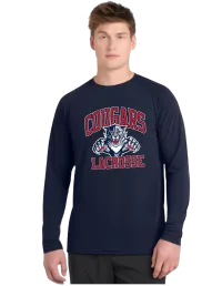 Sport-Tek® Long Sleeve Ultimate Performance Crew. ST700LS - True Navy - Cougars Primary – XS, NAVY, NO