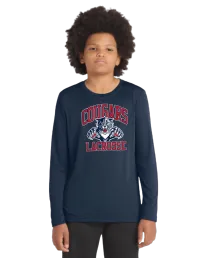 Sport-Tek ® Youth Posi-UV® Pro Long Sleeve Tee. YST420LS - True Navy - Cougars Primary – YXS, NAVY, NO
