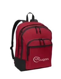 Port Authority® Basic Backpack. BG204 - Red - Cougars Classic Full - EMB White – NO
