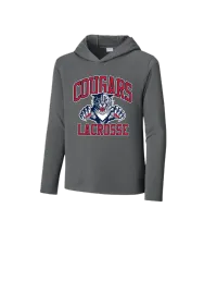 Two Colors - Sport-Tek® Youth Posi-UV® Pro Long Sleeve Hoodie YST420LSH - True Navy - Smoke Grey - Primary – YXS, SMOKE GREY