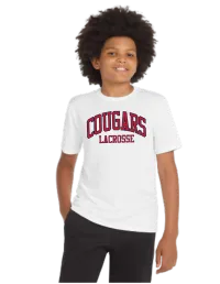 Sport-Tek® Youth PosiCharge® Competitor™ Tee. YST350 - White or Navy- Cougars Lacrosse – Image 1