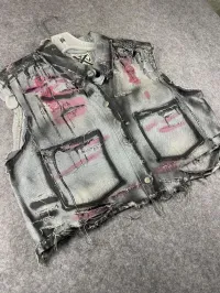 Handmade Rockstar Vest (pink N Gray) – Image 2