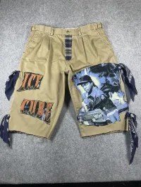 Ice Cube Graphic Shorts ( Khaki ) – Image 7