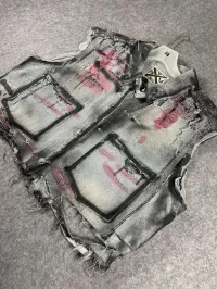 Handmade Rockstar Vest (pink N Gray) – Image 1