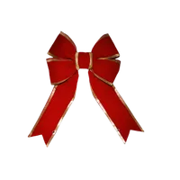 Red Velvet Bows – 36" Red Velvet Bow w/Gold Trim - Case of 1