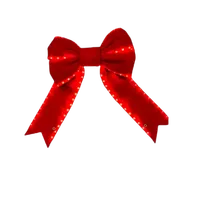 Red Velvet Bows – 36" Prelit Red Velvet Bow - Case of 1