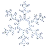 LED Rope Light Snowflake – 24" LED FB Design - LED-CW-HSM-SNOWFB24