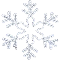 LED Rope Light Snowflake – 24" LED FA Design - LED-CW-HSM-SNOWFA24