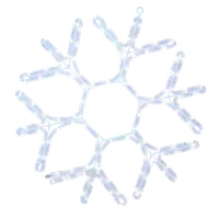 LED Rope Light Snowflake – 36" LED F Design - LED-CW-HSM-SNOWF36