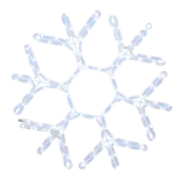 LED Rope Light Snowflake – 24" LED F Design - LED-CW-HSM-SNOWF24
