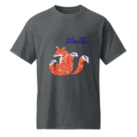 MindFree-Fox Logo DryBlend® T-Shirt – Dark Heather, XL
