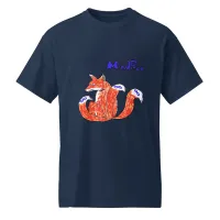 MindFree-Fox Logo DryBlend® T-Shirt – Navy, S