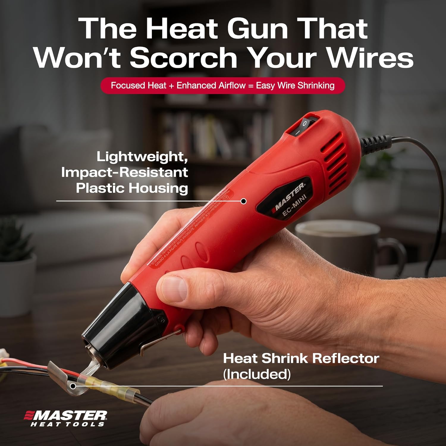 EC-MINI Heat Gun for Crafts, Shrink Wrap, Heat Shrink Tubing, Wire Connectors, Electrical Connectors, Epoxy Resin – Image 3