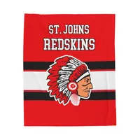 St Johns Redskins Blanket – 50 x 60, red, no