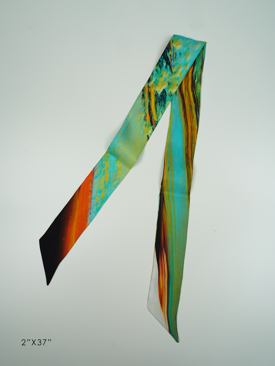 Oneness l satin silk scarf, made in Italy – Image 4