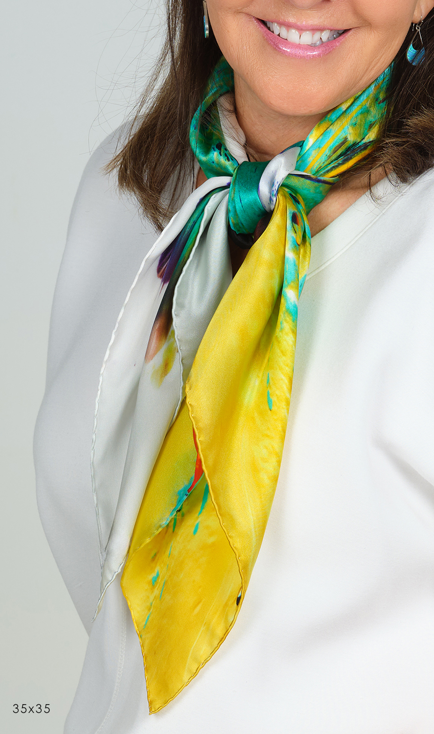 Oneness l satin silk scarf, made in Italy – Image 17