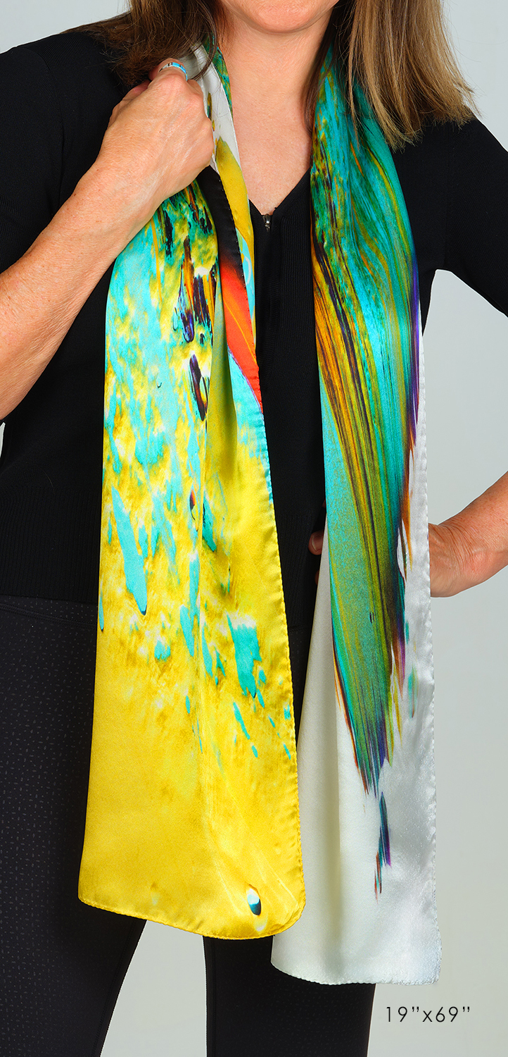 Oneness l satin silk scarf, made in Italy – Image 14