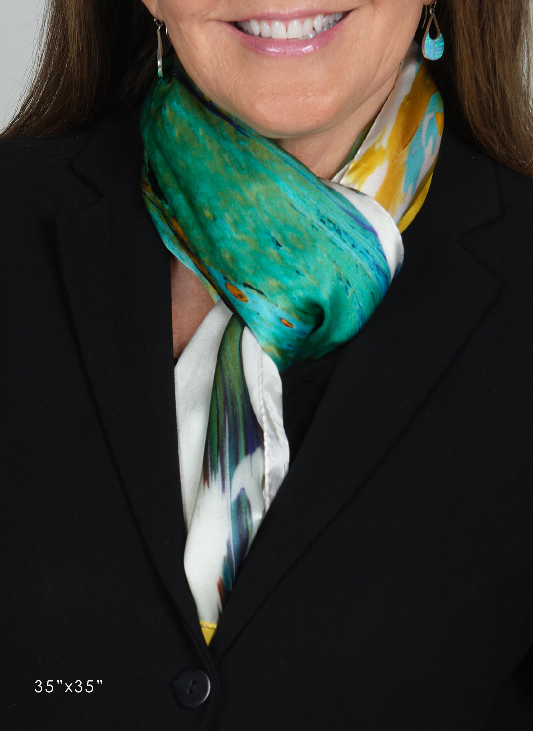 Oneness l satin silk scarf, made in Italy – Image 19