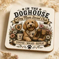 Dog Mum Social Club Mug and Coaster Gift Set – Coffee, Walkies and Time with Your Best Friend – Image 3