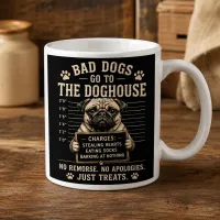Bad Dogs Go to the Doghouse Mug & Coaster Gift Set – No Remorse, No Apologies, Just Treats – Image 3