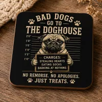 Bad Dogs Go to the Doghouse Mug & Coaster Gift Set – No Remorse, No Apologies, Just Treats – Image 2