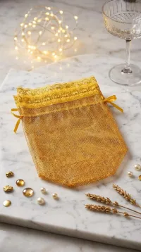 Lotus Premium Golden Net Gift Bag – Image 4
