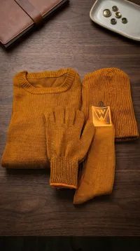Special Winter Pack – Sweater, Beanie, Socks & Gloves Gift Set | Lotus Premium Winter Pack – Dark Brown