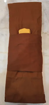 Monk Robe Set Custom Made Extra Large | Premium Thai Cotton (Muslin) – Dark Brown
