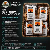 American Mushroom & Spice: Dried Reishi Chunk (Ganoderma lucidum) – Image 1