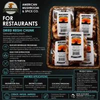 American Mushroom & Spice: Dried Reishi Chunk (Ganoderma lucidum) – Image 4