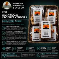 American Mushroom & Spice: Dried Reishi Chunk (Ganoderma lucidum) – Image 3