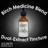 Elden Medicinals: Birch Medicine Blend Dual-Extract Tincture - 3 Wild-foraged fungi: Chaga, Birch Polypore, Tinder Polypore – Image 1