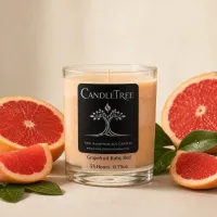 Grapefruit Ruby Red Hand-Poured Soy Candle – Image 2