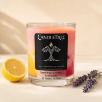Sparkling Lavender Lemonade Hand-Poured Soy Candle – Image 2
