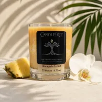 Pineapple Orchid Hand-Poured Soy Candle – Image 3