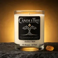 Amber Noir Hand-Poured Soy Candle – Image 1
