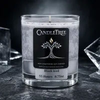 Black Iced Hand-Poured Soy Candle – Image 3