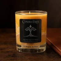 Leather Hand-Poured Soy Candle – Image 3