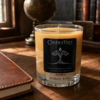Leather Hand-Poured Soy Candle – Image 1