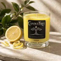 Lemon Hand-Poured Soy Candle – Image 2